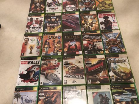 Originele Xbox met 25 games+2 controllers+alle kabels - 4