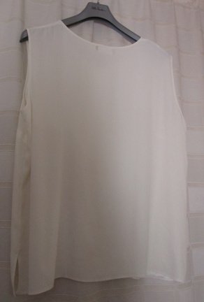 Licht crème blouse met applicatie maat 52 A01 - Afbeelding 4