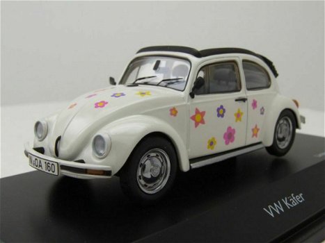 1:43 Schuco VW Käfer 1600 Open Air Blumen-Dekor weiß 1v1000 - 1