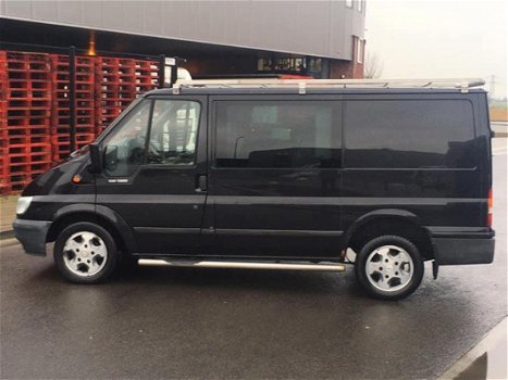 Ford Transit - 2.0TDCI 260S DC 100 2002 Zwart Airco/APK/Marge - 1