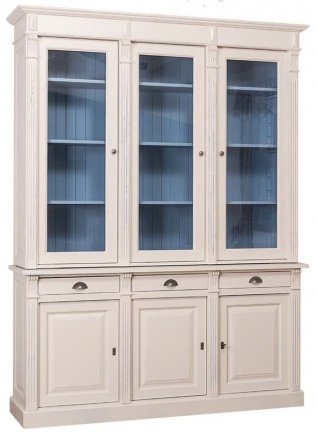 Buffetkast Parijs wit - blauw 185 x 50/45 x 230cm - nr. 1