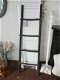 Houten decoratie ladder, zwart - 1 - Thumbnail