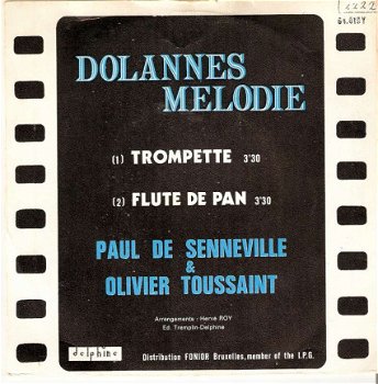 Singel Paul De Senneville & Olivier Toussaint - Dolannes melodie (trompete) / Dolannes melodie (flut - 1