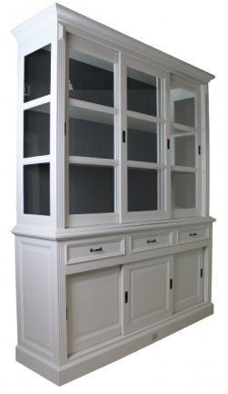 Buffetkast Dronten wit - grijs 180 x 50/45 x 220cm - nr. 1