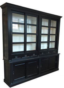 Opruiming kast Utrecht zwart - wit 260 x 50/45 x 240cm incl bezorgen