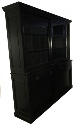 Buffetkast Rhenen zwart - zwart 215 x 50/40 x 220cm - nr. 1