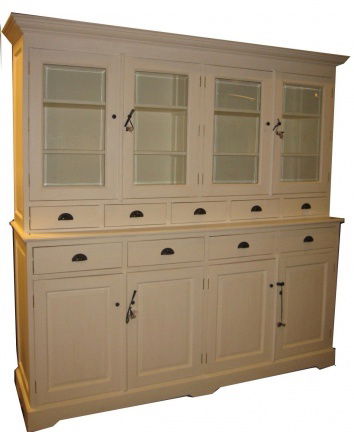 White wash kast handgeschilderd met 9 laden 200cm breed - nr. 1