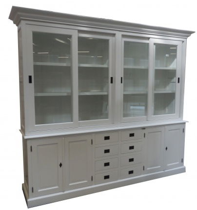 Moderne witte buffetkast met landelijke look 240cm - nr. 1