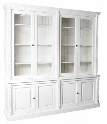 Sfeervolle grote white wash kast 220cm breed doorgeschuurd - nr. 1