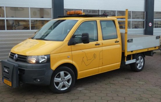 Volkswagen Transporter - 2.0 TDI L2H1 DC AUT/ DUBBEL CABINE/ LAADBAK/ CRUISE/ AIRCO/ ZWAAILAMP/ SNEE - 1