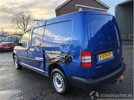 Volkswagen Caddy Maxi - 1.6 tdi 75pk highline l2/h1 - 2x schuifdeur + klapdeuren - navi - pdc - trek - 1