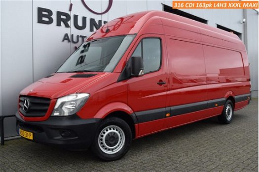 Mercedes-Benz Sprinter - 316 CDI 163pk L4H3 Maxi XXXL, Navi, Airco, Cruise, wb432 - 1