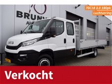 Iveco Daily - 70C18 3.0 180pk, Euro 6, PTO, Luchtvering, Wielbasis 475cm, 7-Pers. Dubbele Cabine, Op