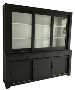 Winkelkast Novum antraciet-wit 240cm greeploos