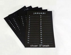 0236 KA Los setje kalenderbladen voor 28 cm