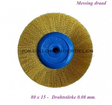 Rond borstel = messing draad = nieuw 36324 - 0