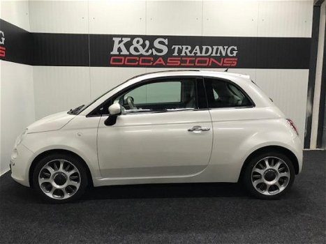 Fiat 500 - 1.2 Lounge Automaat Pano Parelmoerwit - 1