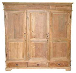 Kabinets kast Loppersum teak onbehandeld 180 x 60 x 220cm