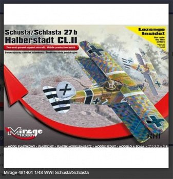 Modelbouw pakket Mirage-Hobby 481401 Schusta/Schlasta 27b Halberstadt CL.II - 1