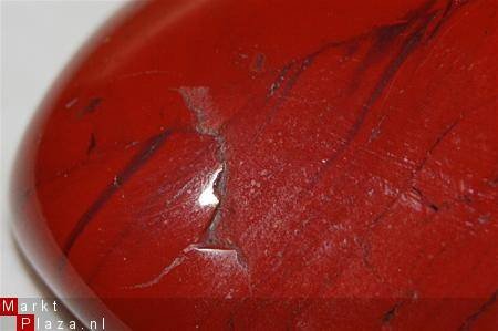 #59 Rode Jaspis Red Jasper Knuffel trommelsteen - 1