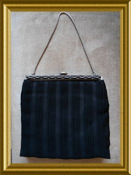 Oud zwart tasje // vintage black purse - 2
