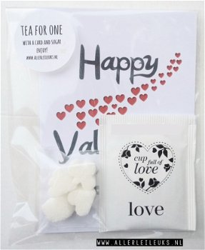 Tea for one cadeauset thee en kaart Valentijn - 2