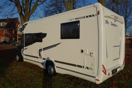 Chausson Welcome 718 EB Queensbed Garage Hefbed 2014 Nieuwstaat - 4