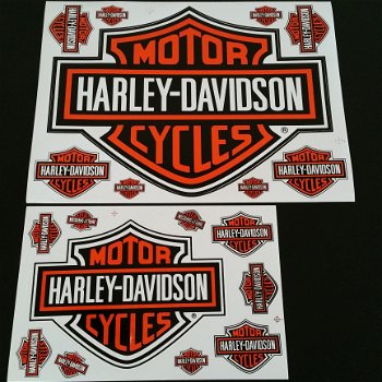 Stickervel Harley Davidson Groot en Klein 2 stk. - 1