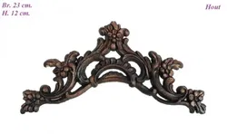 === Kuif ornament = Hout = nieuw === 34363 A