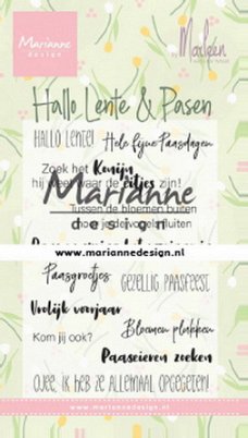 Marianne Design, Clearstamp, Hallo lente & pasen ; CS1043
