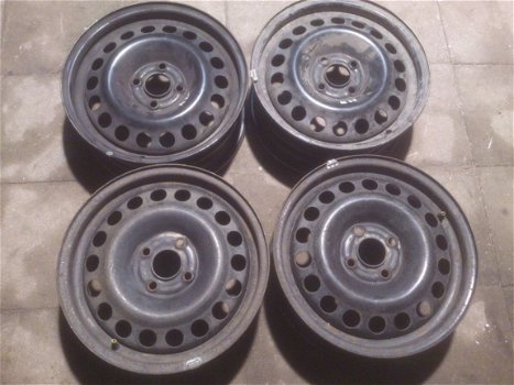 4 15 Inch Stalen Velgen Opel Astra G Vectra B Calibra 4x100 - 3