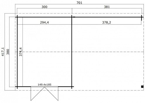 Tuinhuis-Blokhut Octavio (1009533): 701 x 400 cm - 7