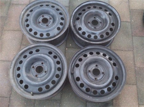 4 Stalen velgen 15 Inch Opel Corsa C Vectra B Astra G 4x100‏ - 3