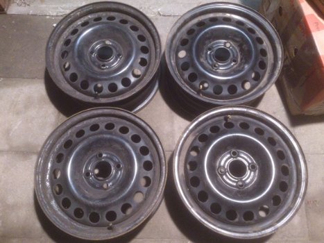 4 15 Inch Stalen Velgen Opel Astra G Vectra B Calibra 4x100 - 1