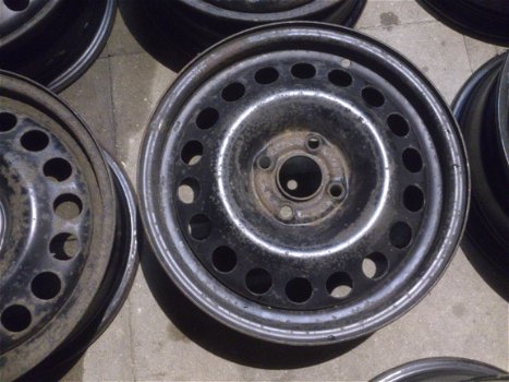 4 Stalen velgen Opel Vectra B Astra G Corsa C 15 Inch 4x100‏ - 2