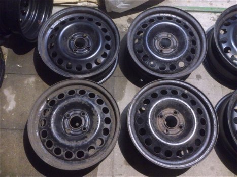 4 Stalen velgen Opel Vectra B Astra G Corsa C 15 Inch 4x100‏ - 3