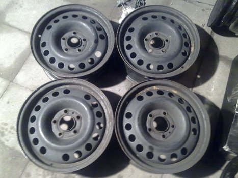 4 Stalen Velgen Opel Zafira A Meriva 15 Inch 5x110 - 1