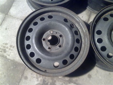 4 Stalen Velgen Opel Zafira A Meriva 15 Inch 5x110 - 2