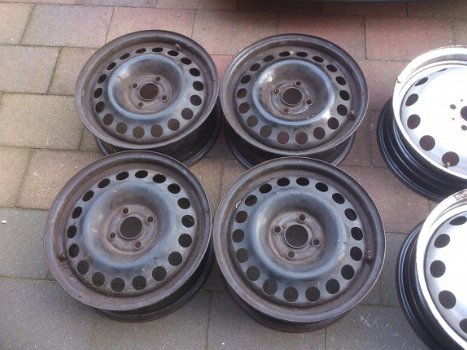 4 Stalen velgen 15 Inch Opel Vectra B Astra G Corsa C 4x100‏ - 1