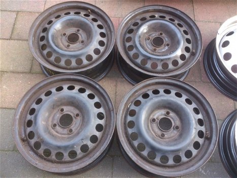 4 Stalen velgen 15 Inch Opel Vectra B Astra G Corsa C 4x100‏ - 3