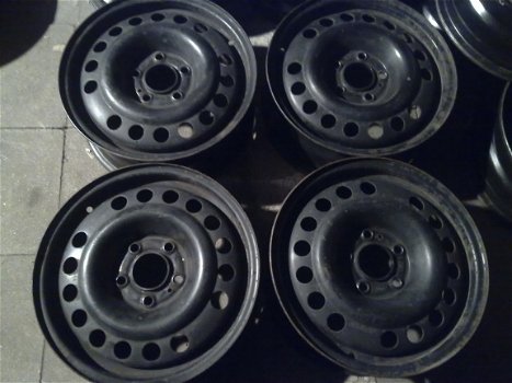 4 Stalen Velgen 15 Inch Opel Astra G Vectra B Calibra 5x110 - 3