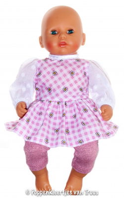 Annabel 36 cm 2 dlg. Lila/wit setje
