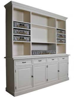 Open Keuken kast incl. manden wit - wit 220 x 50/40 x 220cm