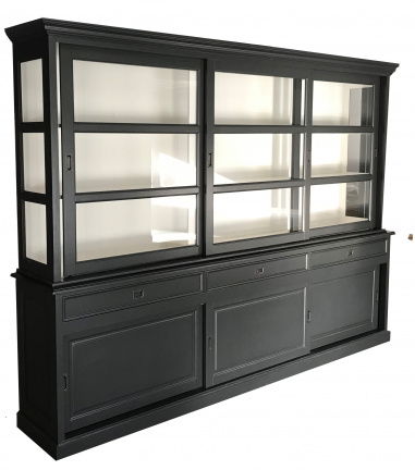 Buffetkast Montfoort antraciet - wit 300 x 50/40 x 220cm - nr. 1