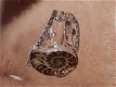 Handgemaakte zwaar verzilverde armband met Ammoniet 9 - 1 - Thumbnail