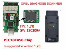 Opel OBD2 auto diagnose scanner, v. 1.70 USB, opcom op-com