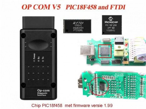 Opel OBD2 auto diagnose scanner, v. 1.99 USB, opcom op-com - 1