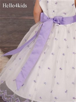bruidsmeisjesjurkje kinderbruidskleding doopjurkje Lavendel - 3