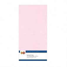 Card deco ; Linnenkarton , Vierkant - Licht roze