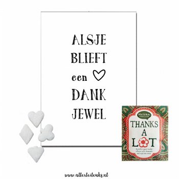 Tea for one cadeauset thee en kaart bedankt - 1